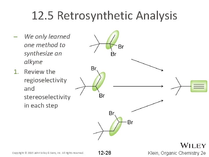 12. 5 Retrosynthetic Analysis – We only learned one method to synthesize an alkyne