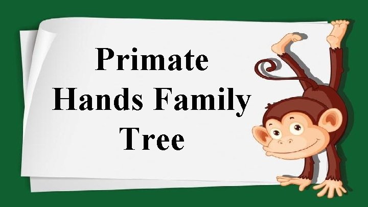 Primate Hands Family Tree 