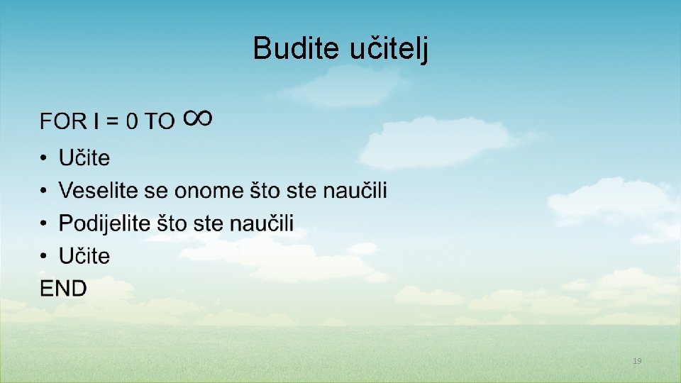 Budite učitelj • 19 