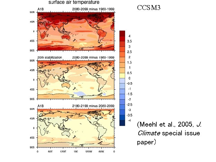 CCSM 3 (Meehl et al. , 2005, J. Climate special issue paper) CCSM 3 (Meehl et al. , 2005, J. Climate special issue paper)