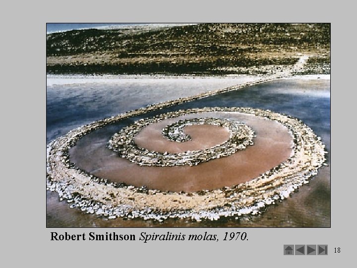 Robert Smithson Spiralinis molas, 1970. 18 