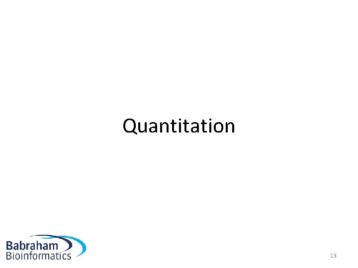 Quantitation 13 