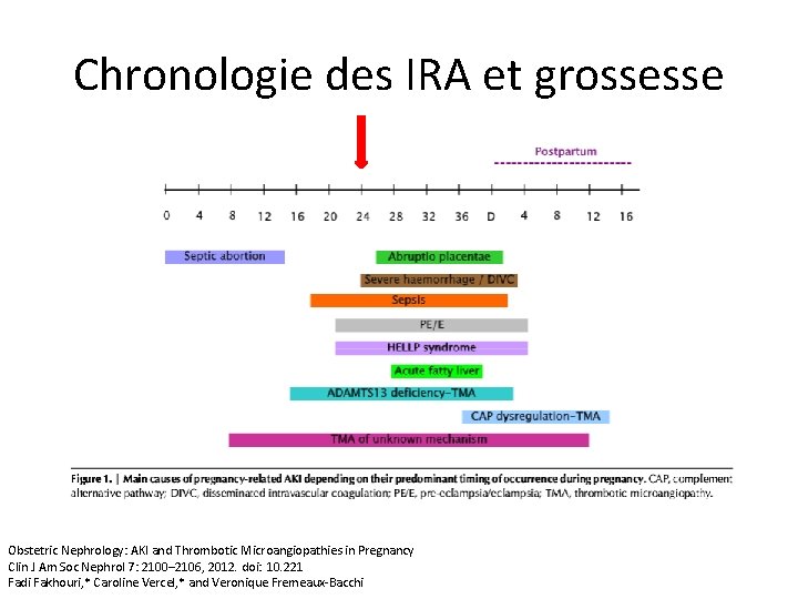 Chronologie des IRA et grossesse Obstetric Nephrology: AKI and Thrombotic Microangiopathies in Pregnancy Clin