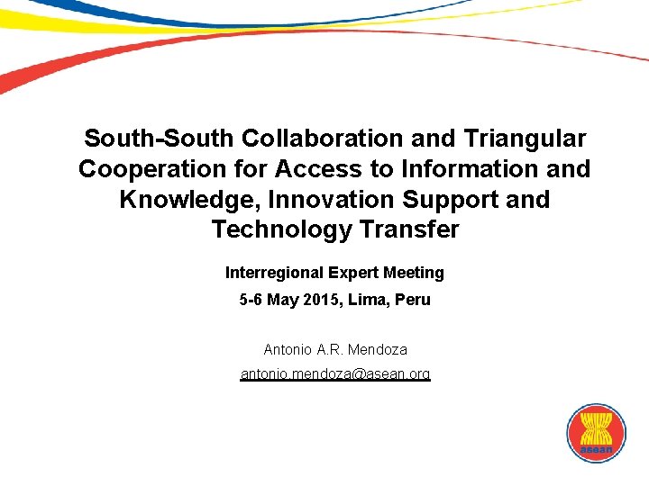 South-South Collaboration and Triangular Cooperation for Access to Information and Knowledge, Innovation Support and