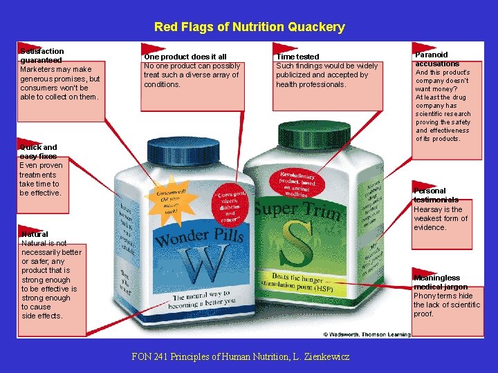 Red Flags of Nutrition Quackery Satisfaction guaranteed Marketers may make generous promises, but consumers Red Flags of Nutrition Quackery Satisfaction guaranteed Marketers may make generous promises, but consumers