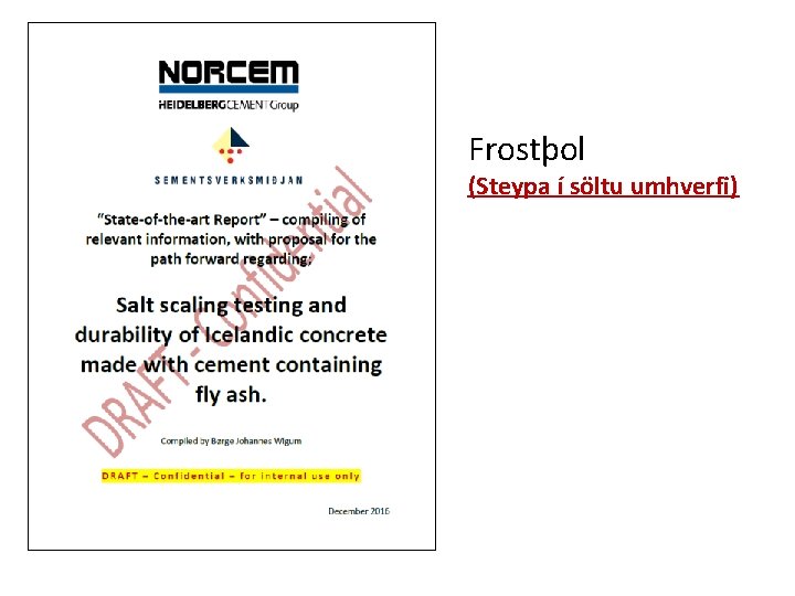 Frostþol (Steypa í söltu umhverfi) 
