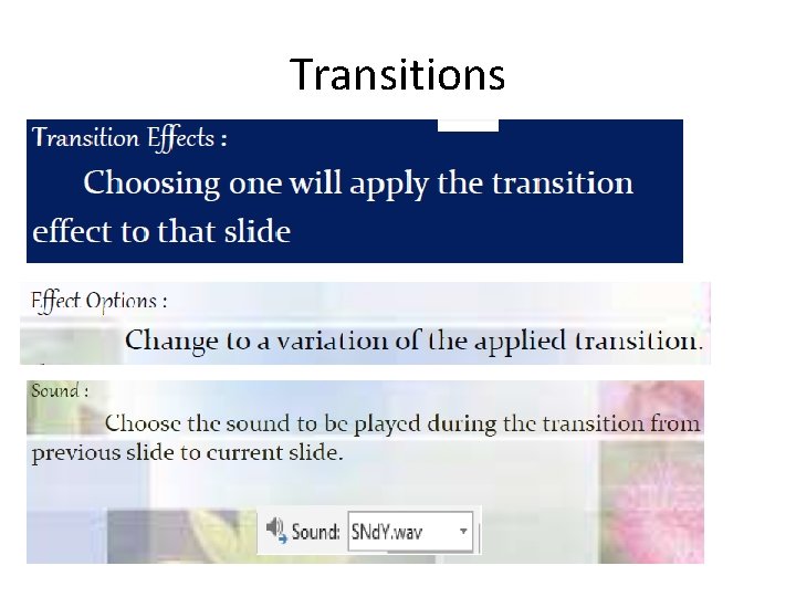 Transitions Transitions