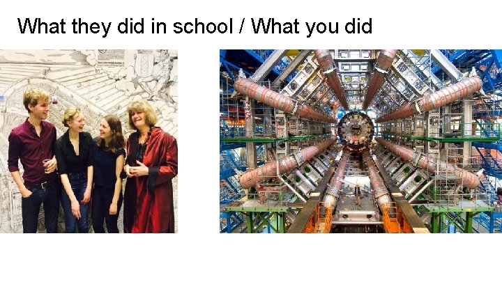 What they did in school / What you did 