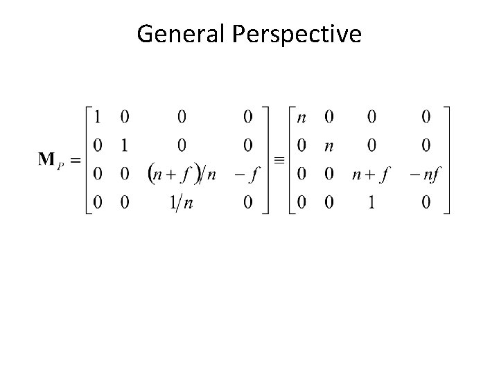 General Perspective 