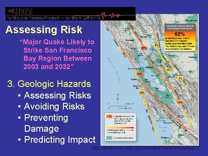 Assessing Risk “Major Quake Likely to Strike San Francisco Bay Region Between 2003 and Assessing Risk “Major Quake Likely to Strike San Francisco Bay Region Between 2003 and