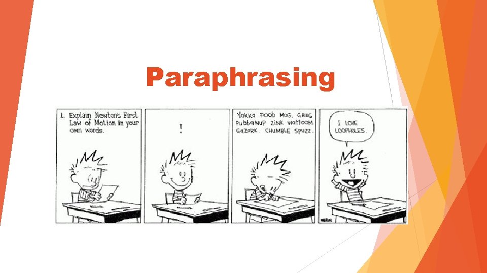 Paraphrasing 