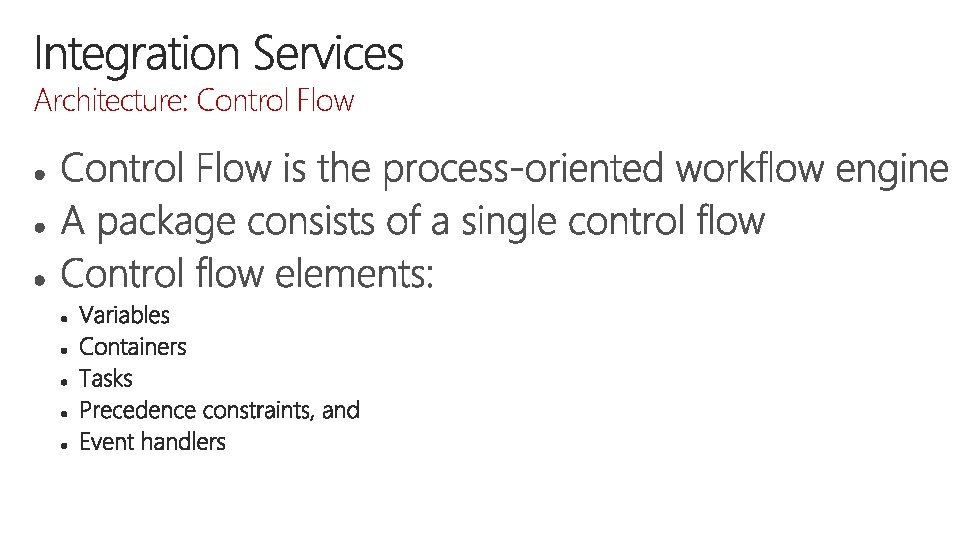 Architecture: Control Flow 