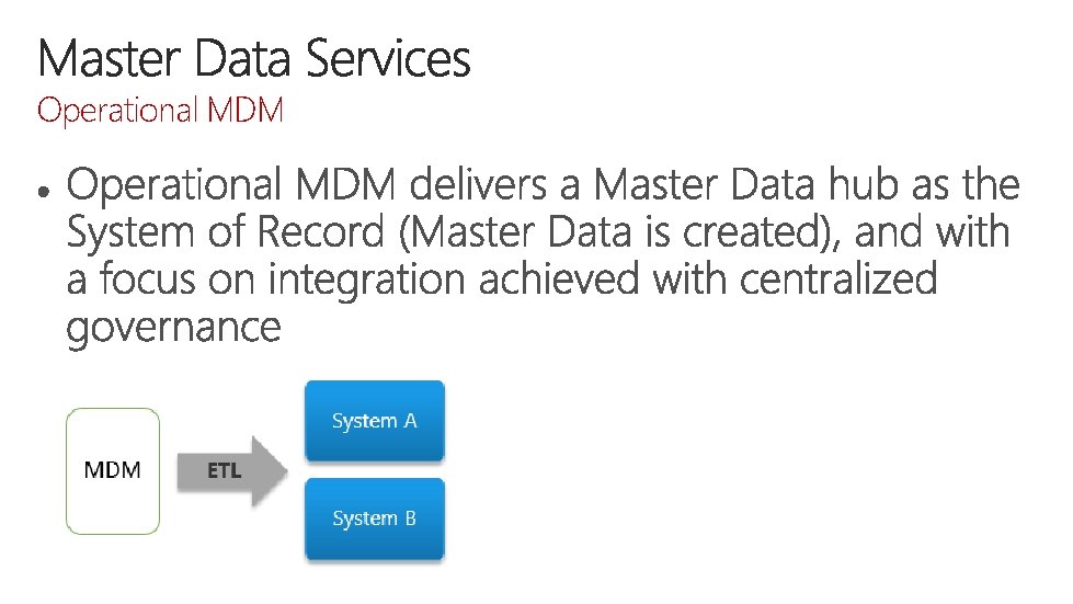 Operational MDM 