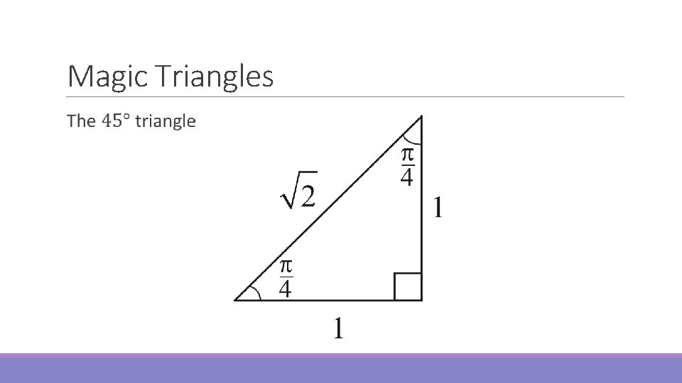 Magic Triangles 