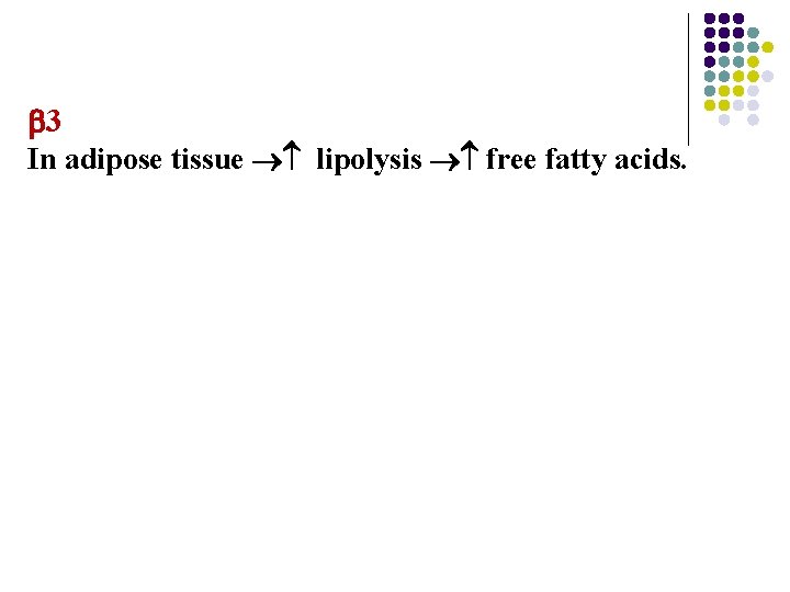 3 In adipose tissue lipolysis free fatty acids. 3 In adipose tissue lipolysis free fatty acids.