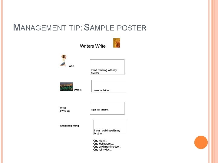 MANAGEMENT TIP: SAMPLE POSTER MANAGEMENT TIP: SAMPLE POSTER