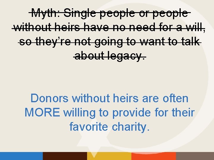 Myth: Single people or people without heirs have no need for a will, so
