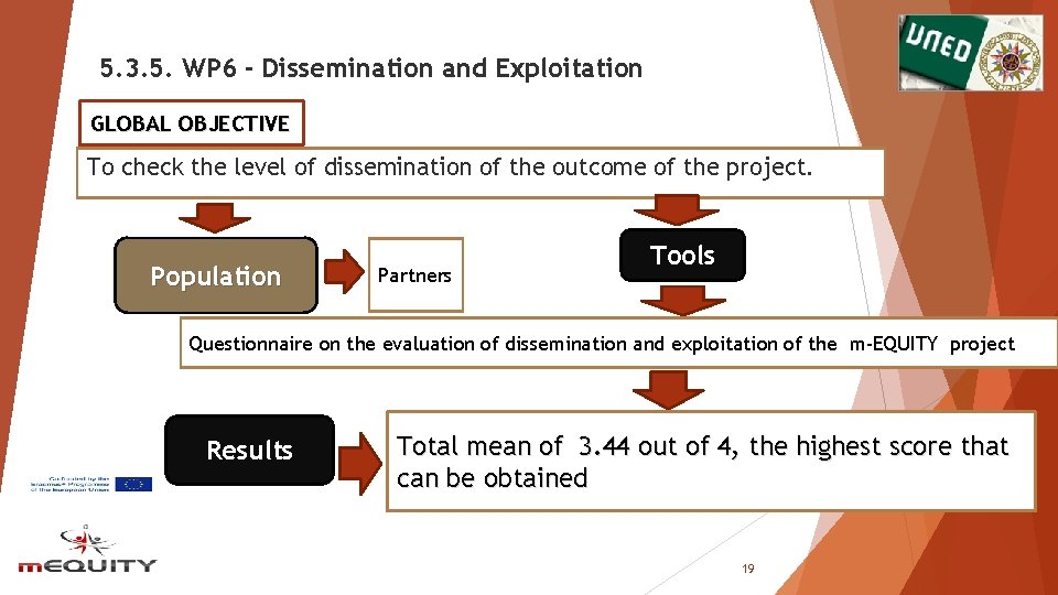 5. 3. 5. WP 6 - Dissemination and Exploitation GLOBAL OBJECTIVE To check the 5. 3. 5. WP 6 - Dissemination and Exploitation GLOBAL OBJECTIVE To check the