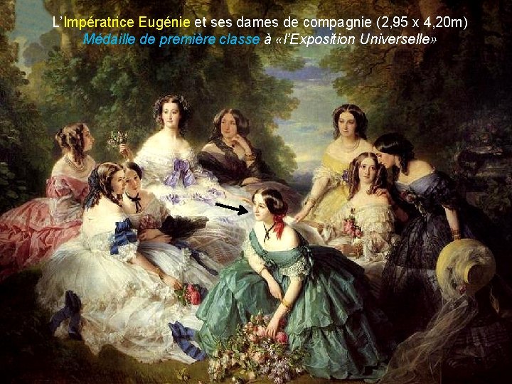 L’Impératrice Eugénie et ses dames de compagnie (2, 95 x 4, 20 m) Médaille