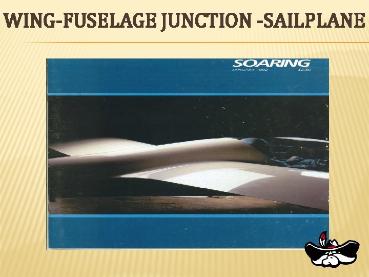 WING-FUSELAGE JUNCTION -SAILPLANE 