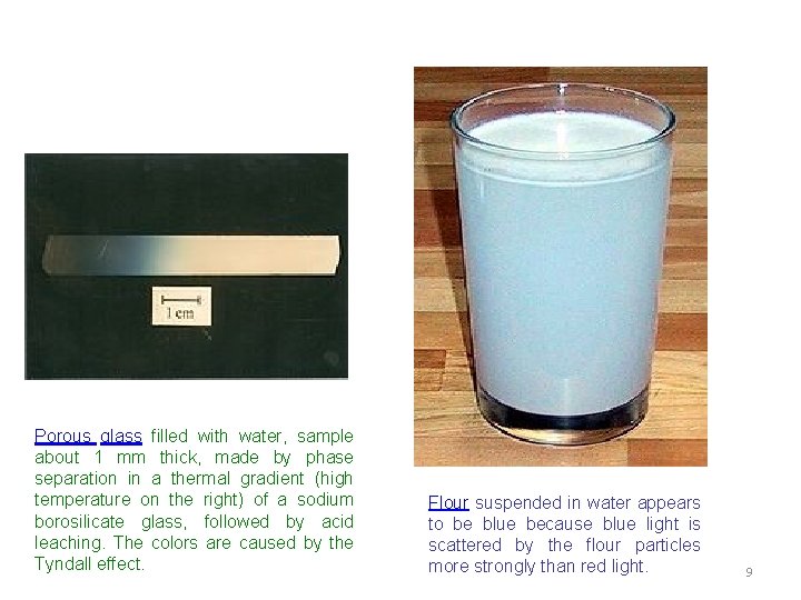 Porous glass filled with water, sample about 1 mm thick, made by phase separation Porous glass filled with water, sample about 1 mm thick, made by phase separation