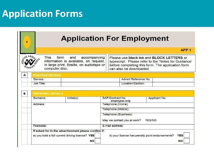 Application Forms 