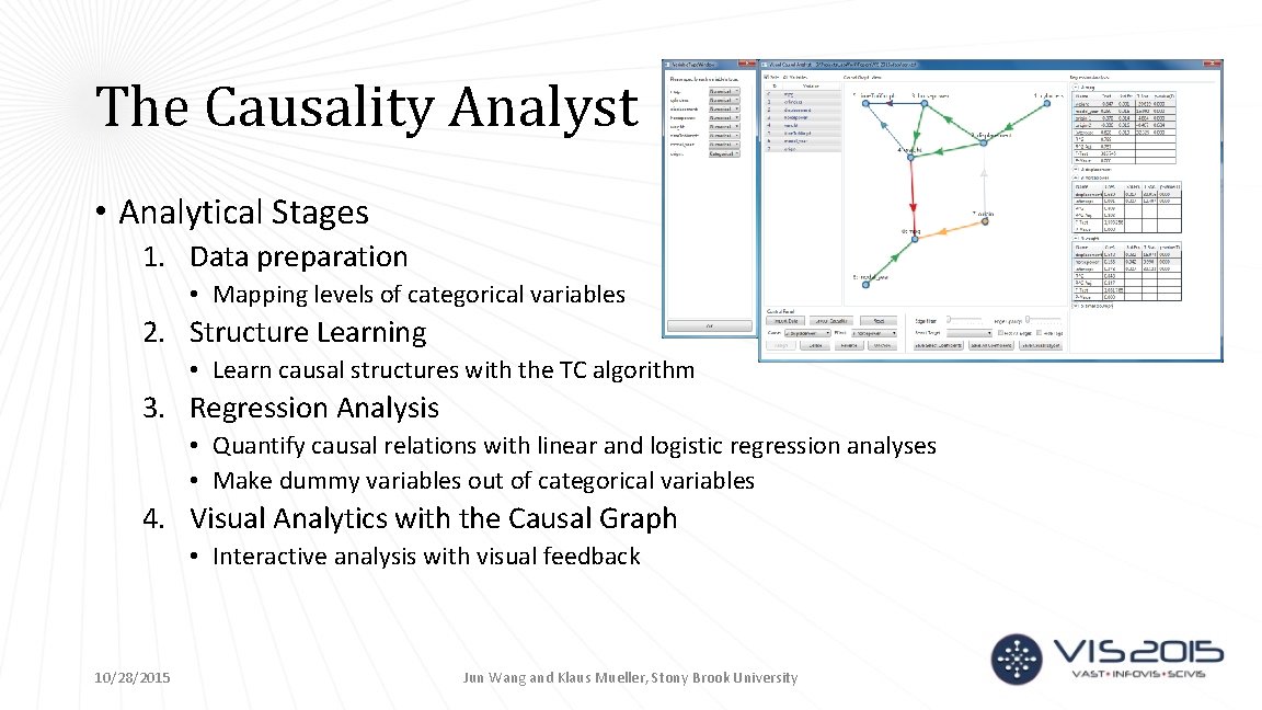 The Causality Analyst • Analytical Stages 1. Data preparation • Mapping levels of categorical