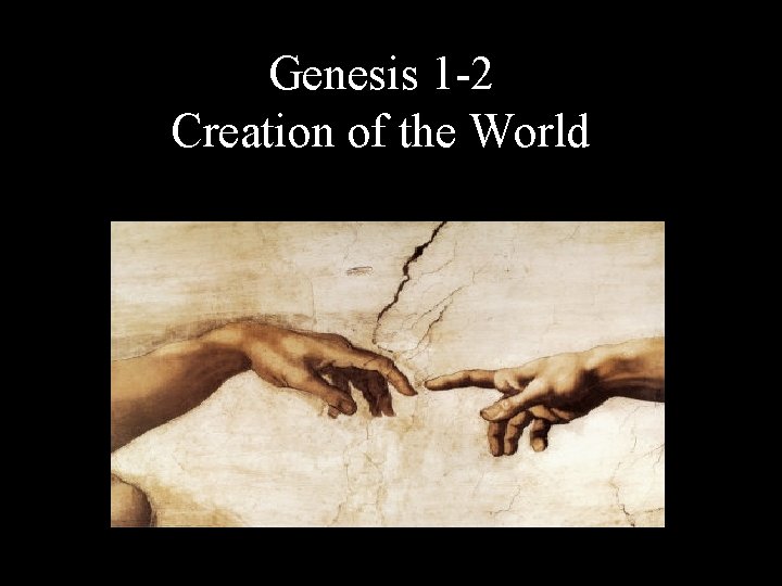 Genesis Topic Bereshit The Book of Genesis Topical Outline of
