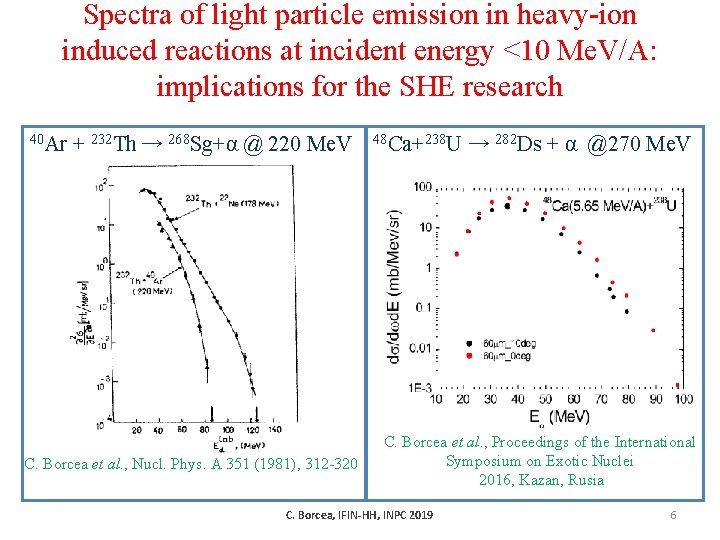 Spectra of light particle emission in heavy-ion induced reactions at incident energy <10 Me.