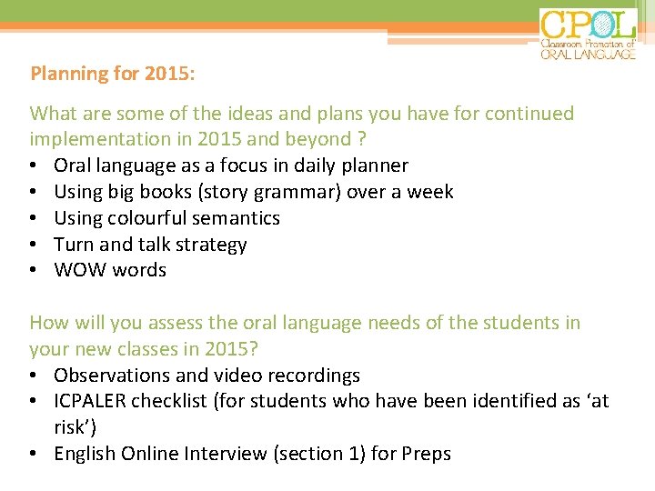 Planning for 2015: What are some of the ideas and plans you have for Planning for 2015: What are some of the ideas and plans you have for