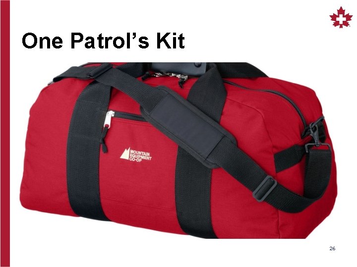One Patrol’s Kit 26 