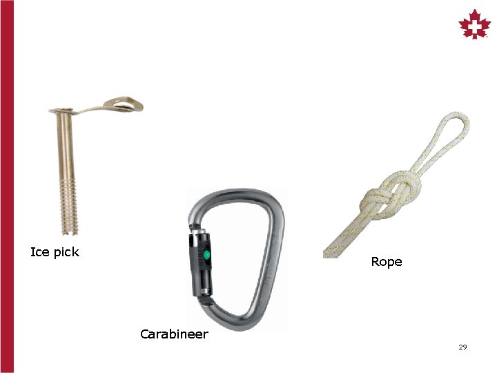 Ice pick Rope Carabineer 29 