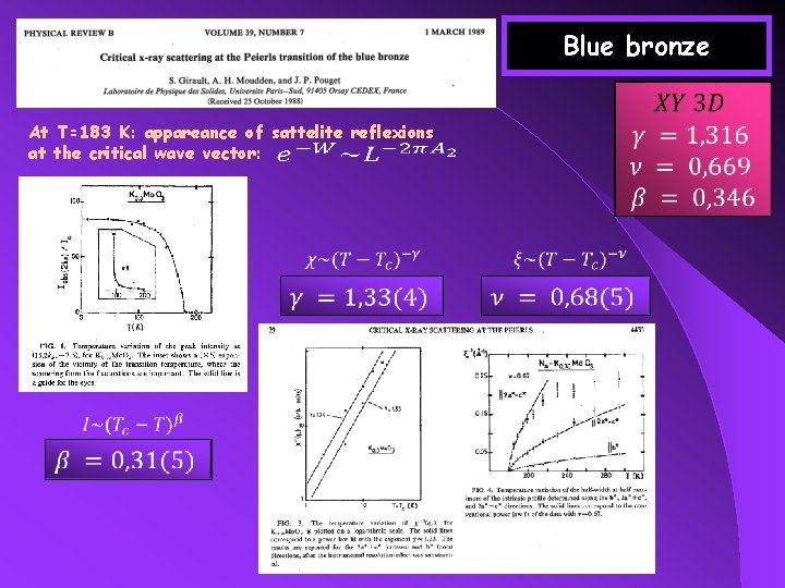 Blue bronze At T=183 K: appareance of sattelite reflexions at the critical wave vector: