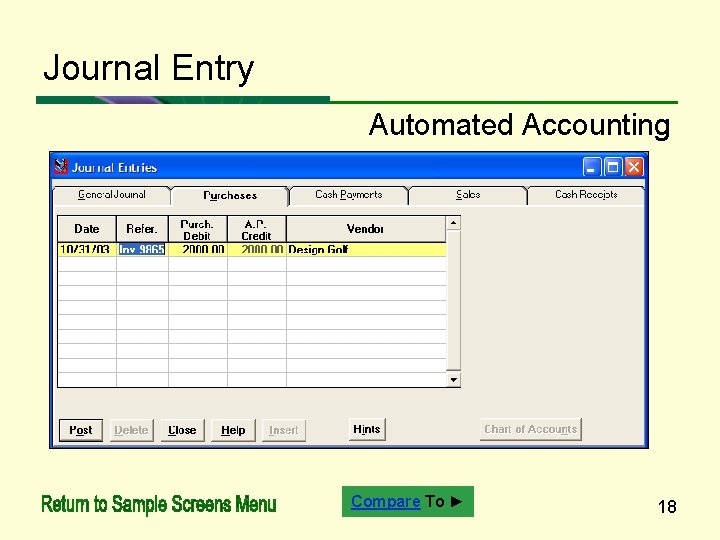 Journal Entry Automated Accounting Compare To ► 18 