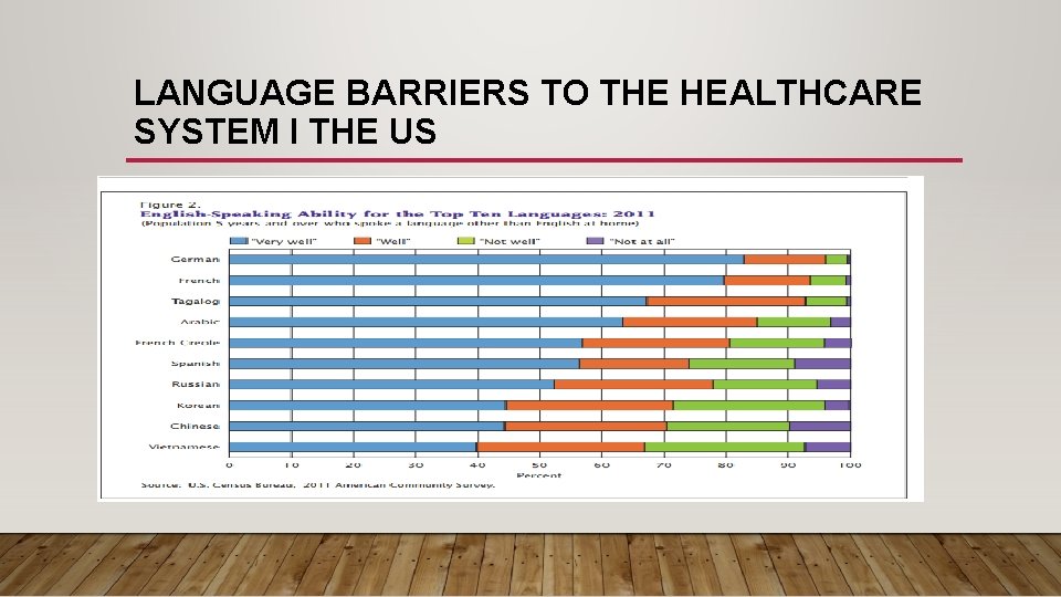 LANGUAGE BARRIERS TO THE HEALTHCARE SYSTEM I THE US 