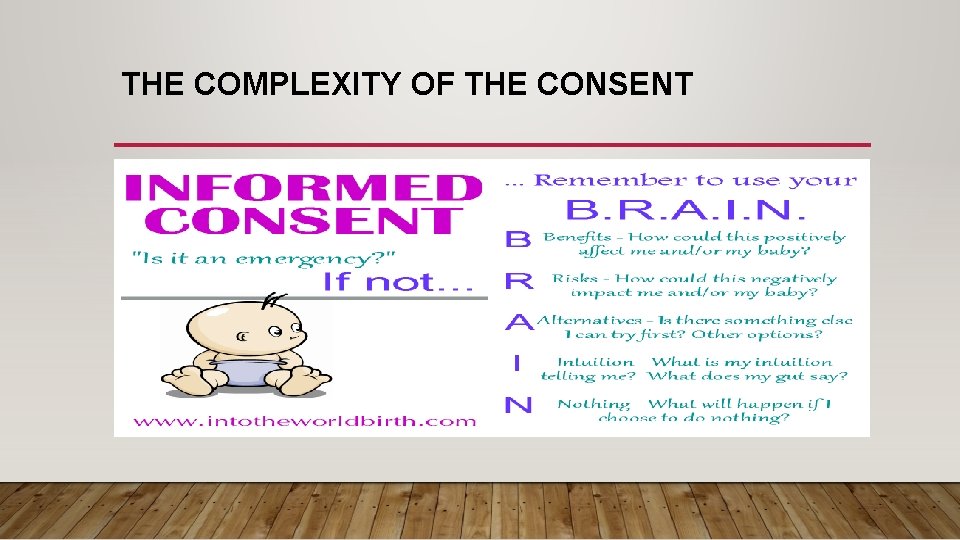 THE COMPLEXITY OF THE CONSENT 