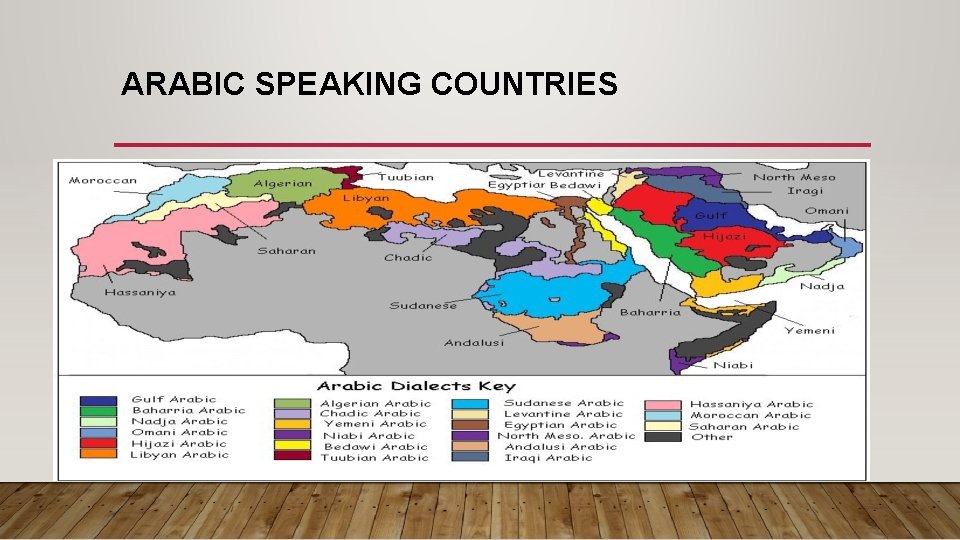 ARABIC SPEAKING COUNTRIES 