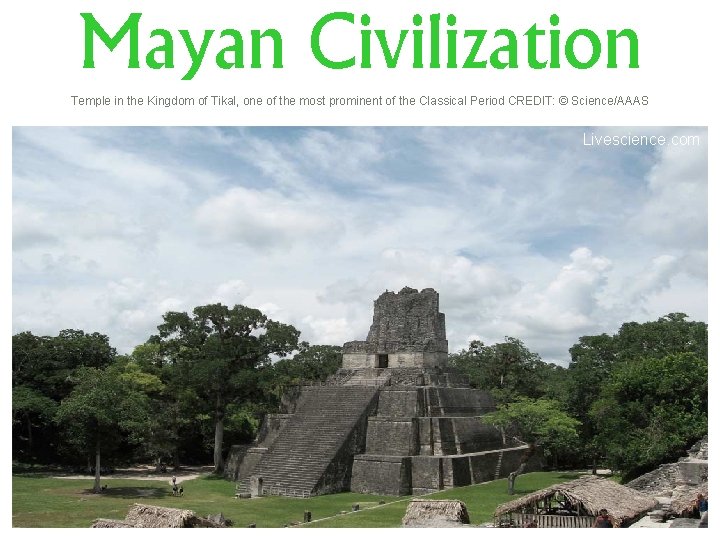 Mayan Civilization Temple in the Kingdom of Tikal, one of the most prominent of