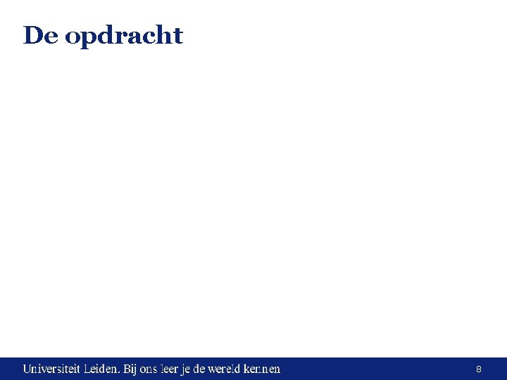 De opdracht 8 