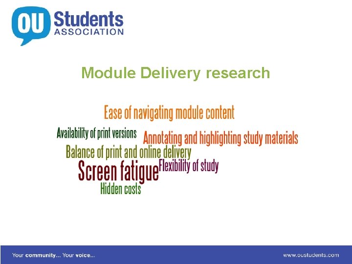 Module Delivery research 