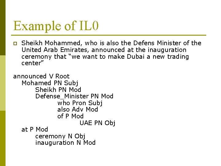 Example of IL 0 p Sheikh Mohammed, who is also the Defens Minister of