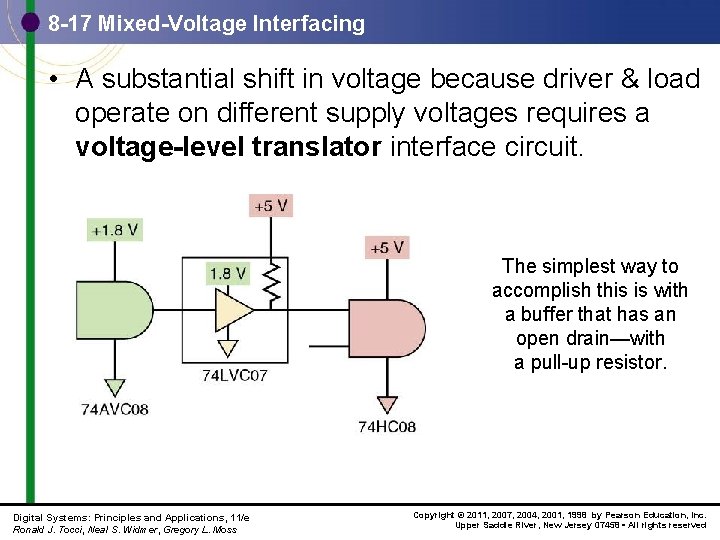 8 -17 Mixed-Voltage Interfacing • A substantial shift in voltage because driver & load