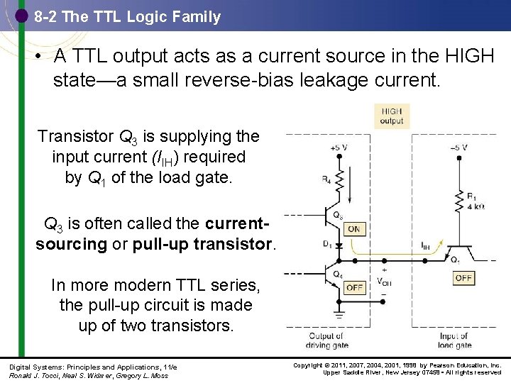 8 -2 The TTL Logic Family • A TTL output acts as a current