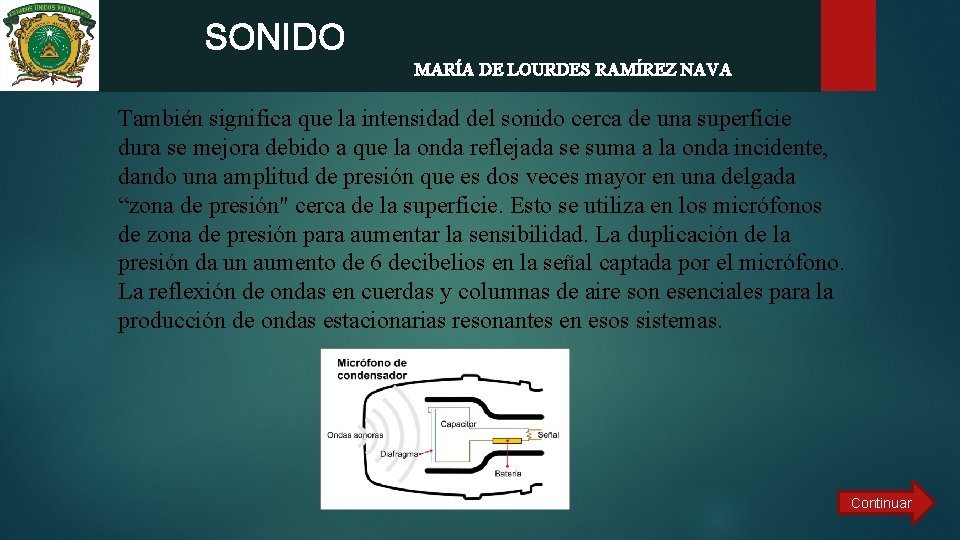  SONIDO MARÍA DE LOURDES RAMÍREZ NAVA También significa que la intensidad del sonido