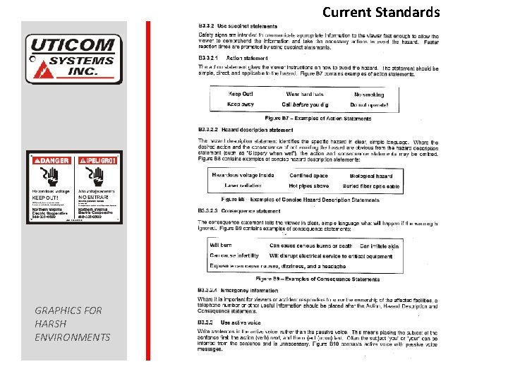 Current Standards GRAPHICS FOR HARSH ENVIRONMENTS 