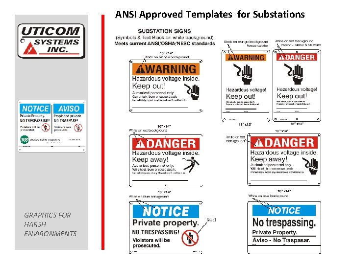 ANSI Approved Templates for Substations GRAPHICS FOR HARSH ENVIRONMENTS 