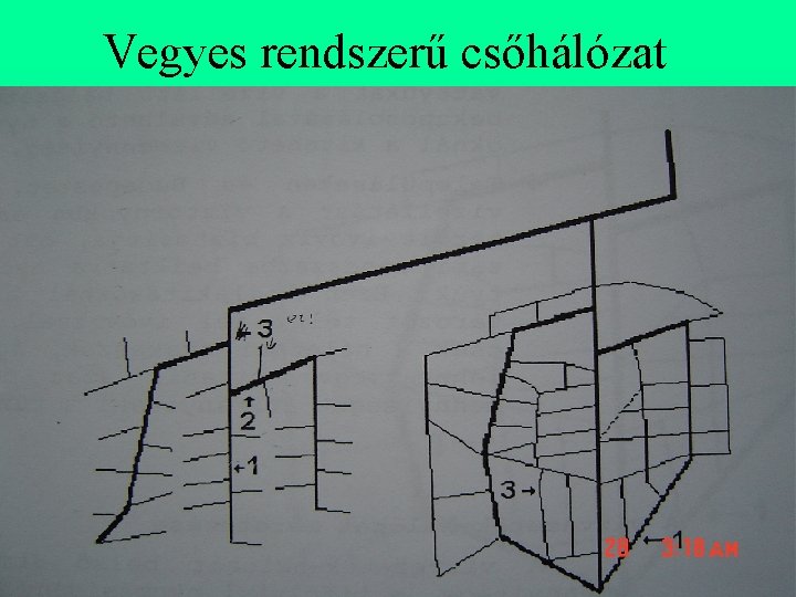 Vegyes rendszerű csőhálózat 