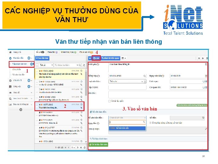 CA C NGHIỆP VỤ THƯỜNG DÙNG CỦA VĂN THƯ Văn thư tiếp nhận văn