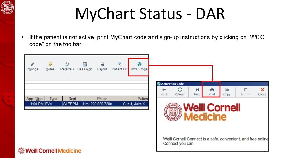 Health Informatics and Quality Course My. Chart Status - DAR • If the patient