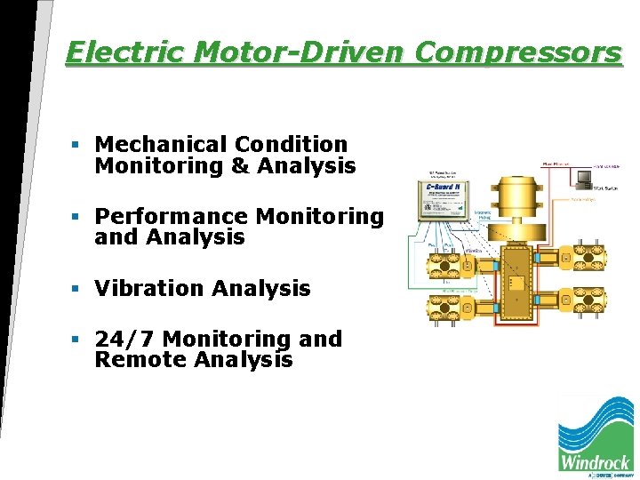 Electric Motor-Driven Compressors § Mechanical Condition Monitoring & Analysis § Performance Monitoring and Analysis